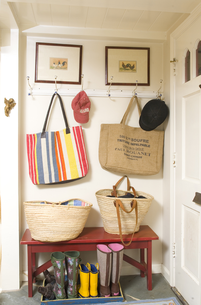 colorful boots and bags