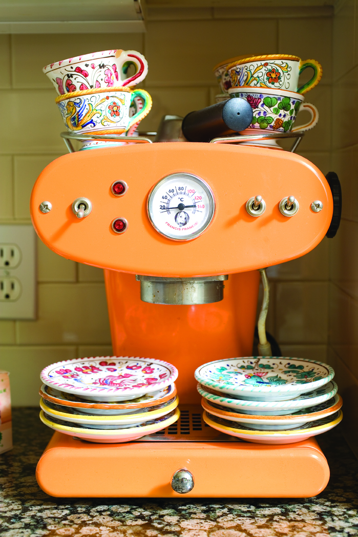 colorful appliances and kitchen accessories