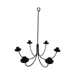 Houzz_Wrought Iron 6 Arm Candle Chandelier