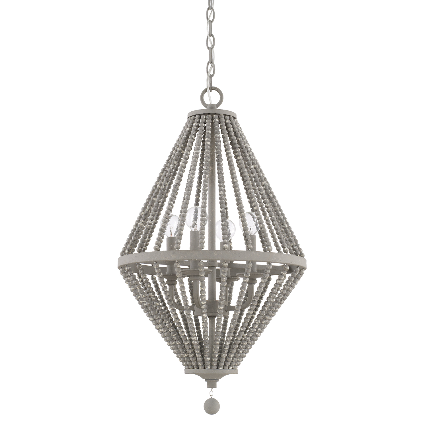 Kima beaded chandelier in paris gray