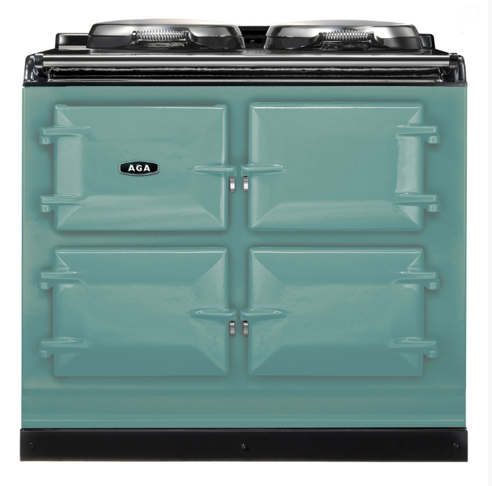Aga cast iron cooking range in pistachio