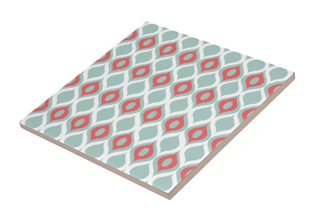 Ikat Tribal Ceramic Tile