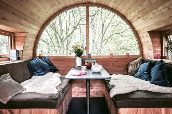 Cute breakfast nook in the trees