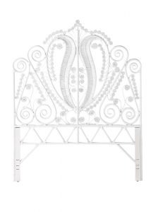 Elegant and white seahorse style headboard