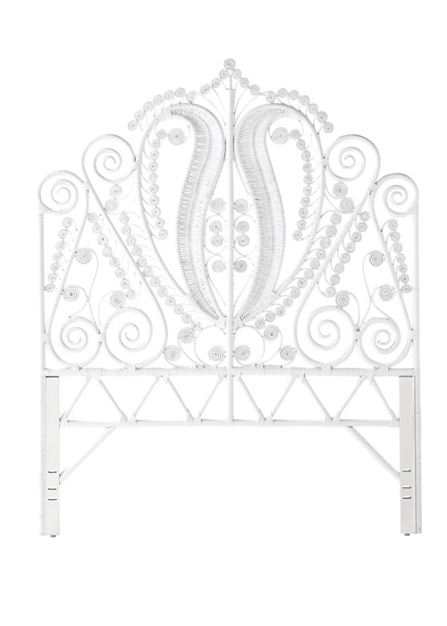 Elegant and white seahorse style headboard