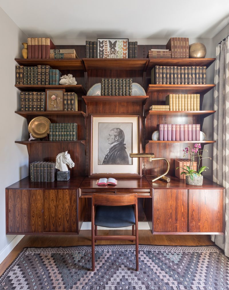 Old fashioned book shelves