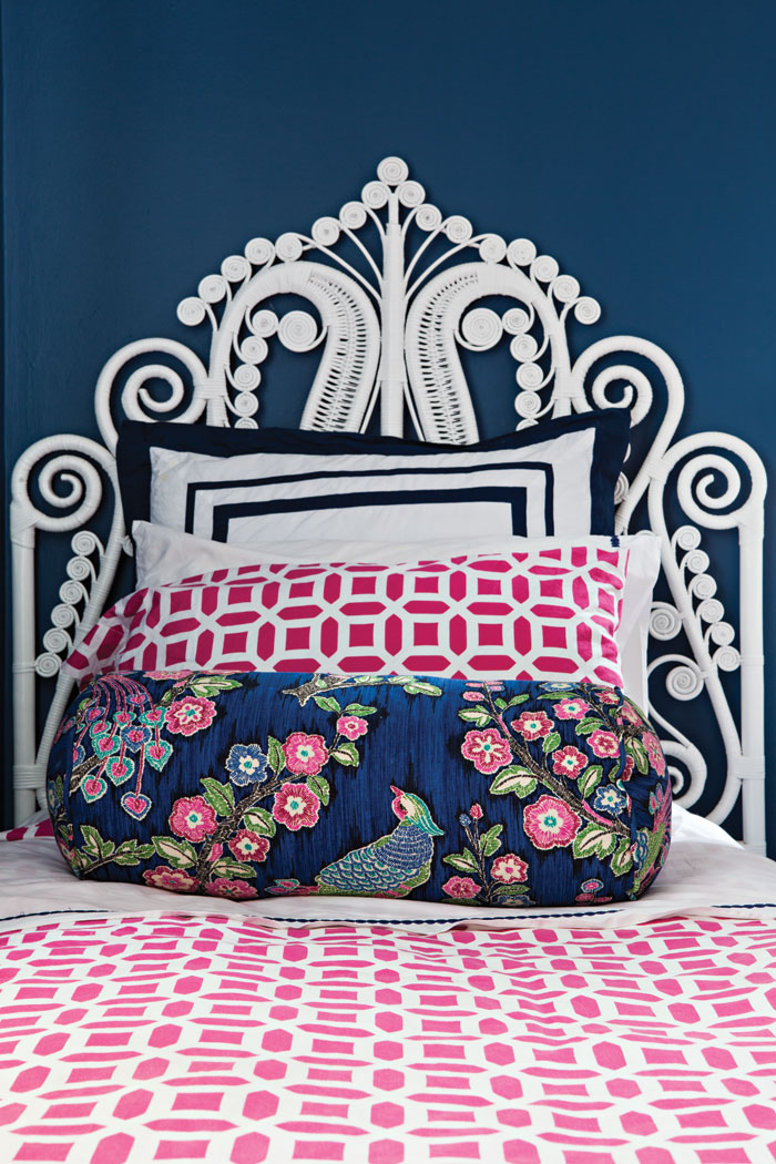 Elegant Headboard with bold color