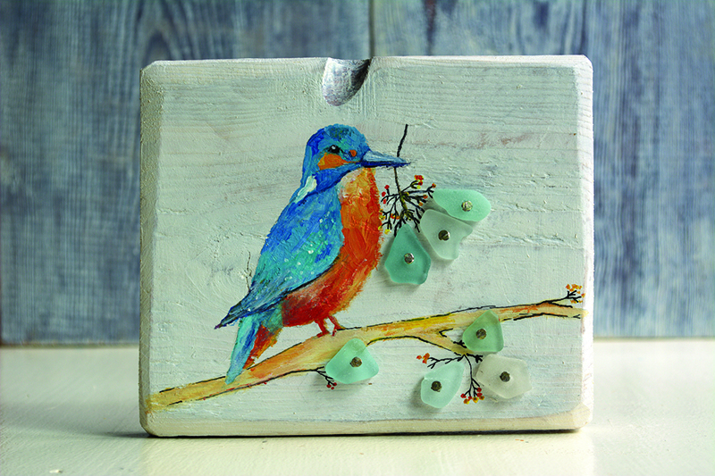 Handmade bird art