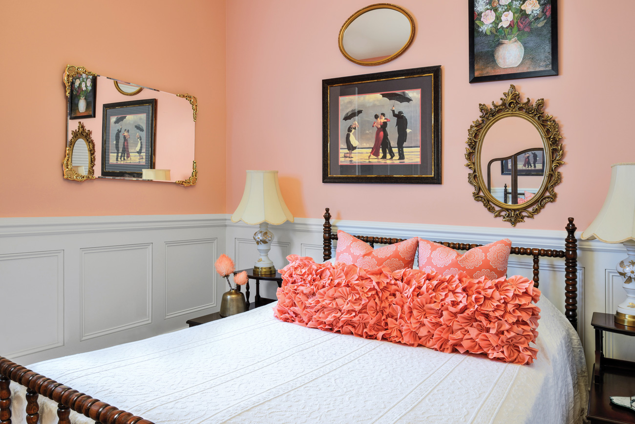 Peach bedroom