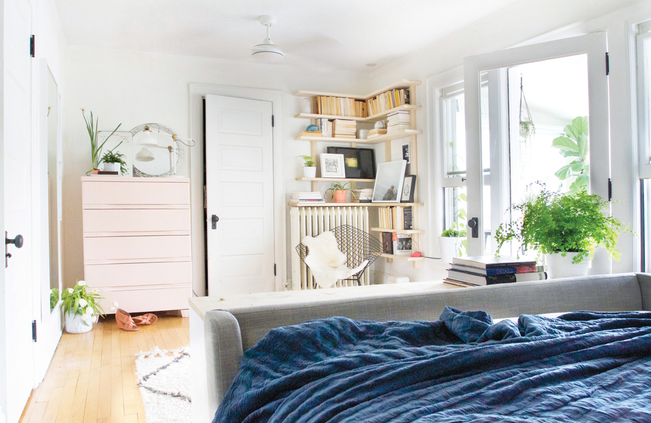 Vintage finds, modern treasures and one-of-a-kind DIY projects combine for a bedroom that perfectly reflects Scandinavian-inspired style