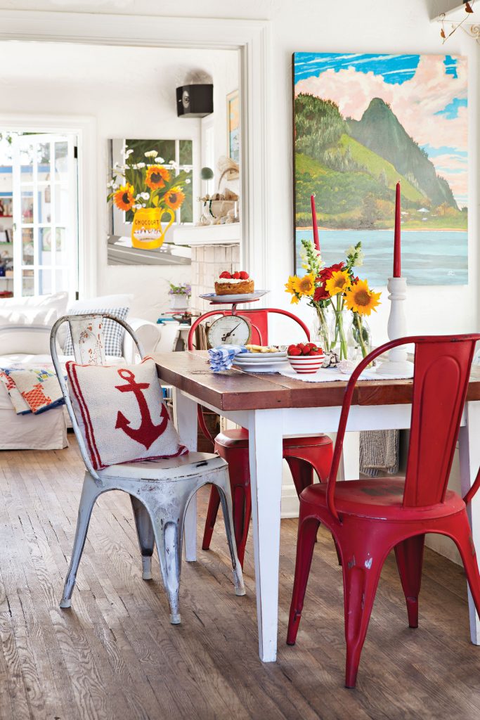 Dining room with natural light.