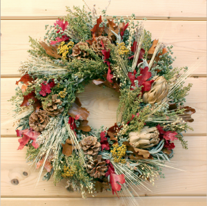 Live Fall Abundant Wreath, $89 // Creekside Farms