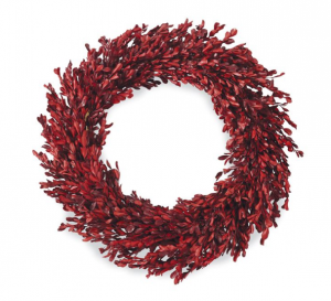 Red Myrtle Leaf Wreath, $62 // Mud Pie