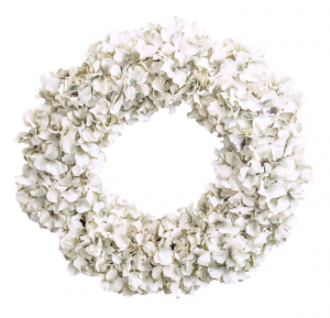 White Hydrangea Wreath, $39.99 // At Home