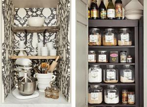 kitchen recesses baking station and pantry organization