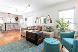 open-plan cottage living room