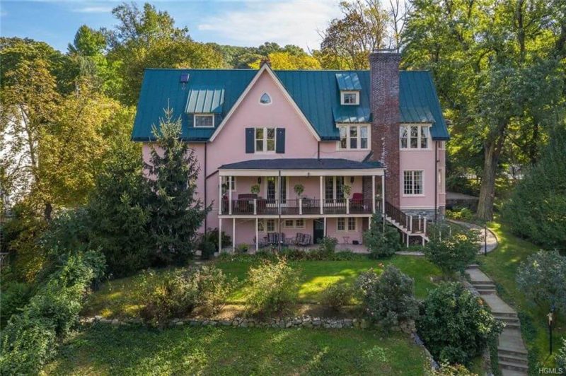 pink historic cottage