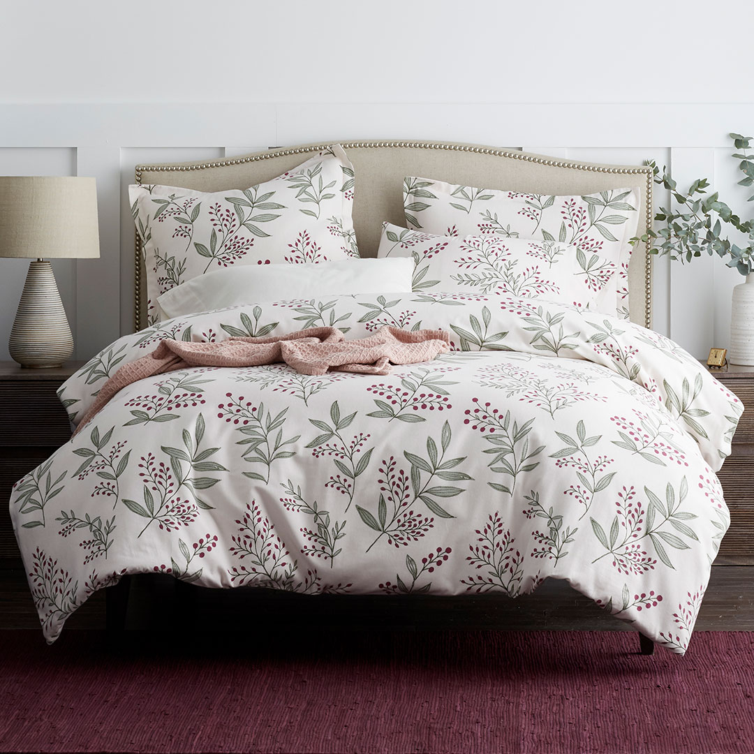 Snowberry Flannel Bedding by The Company Store is perfect for a cozy and comfortable Christmas