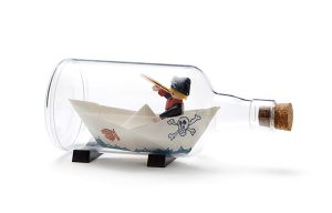 modern ship in a bottle