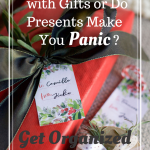 Wrapped Christmas gifts with free printable gift tags