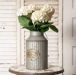 vintage industrial flower can vase