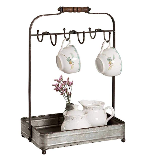 tea rack with mug hooks