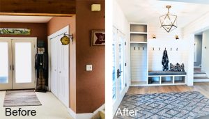 entryway before and after