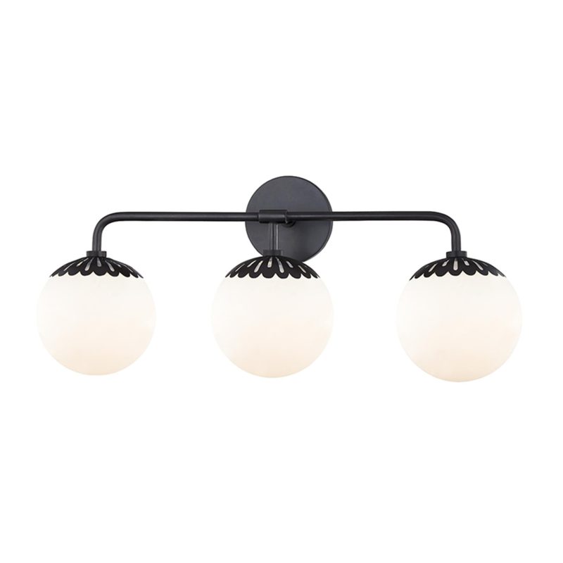 Vintage inspired three-globe lighting.