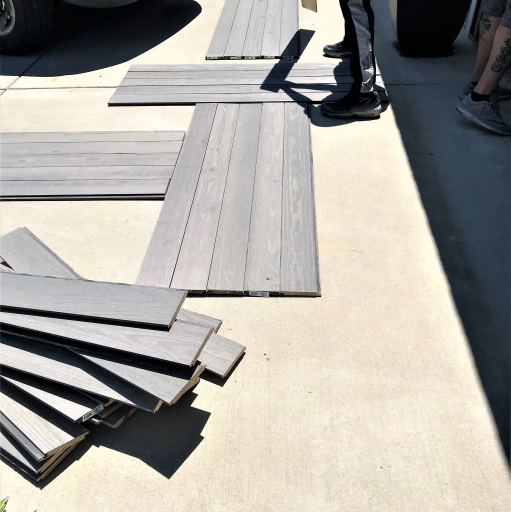 reclaimed wood being turned into shutters