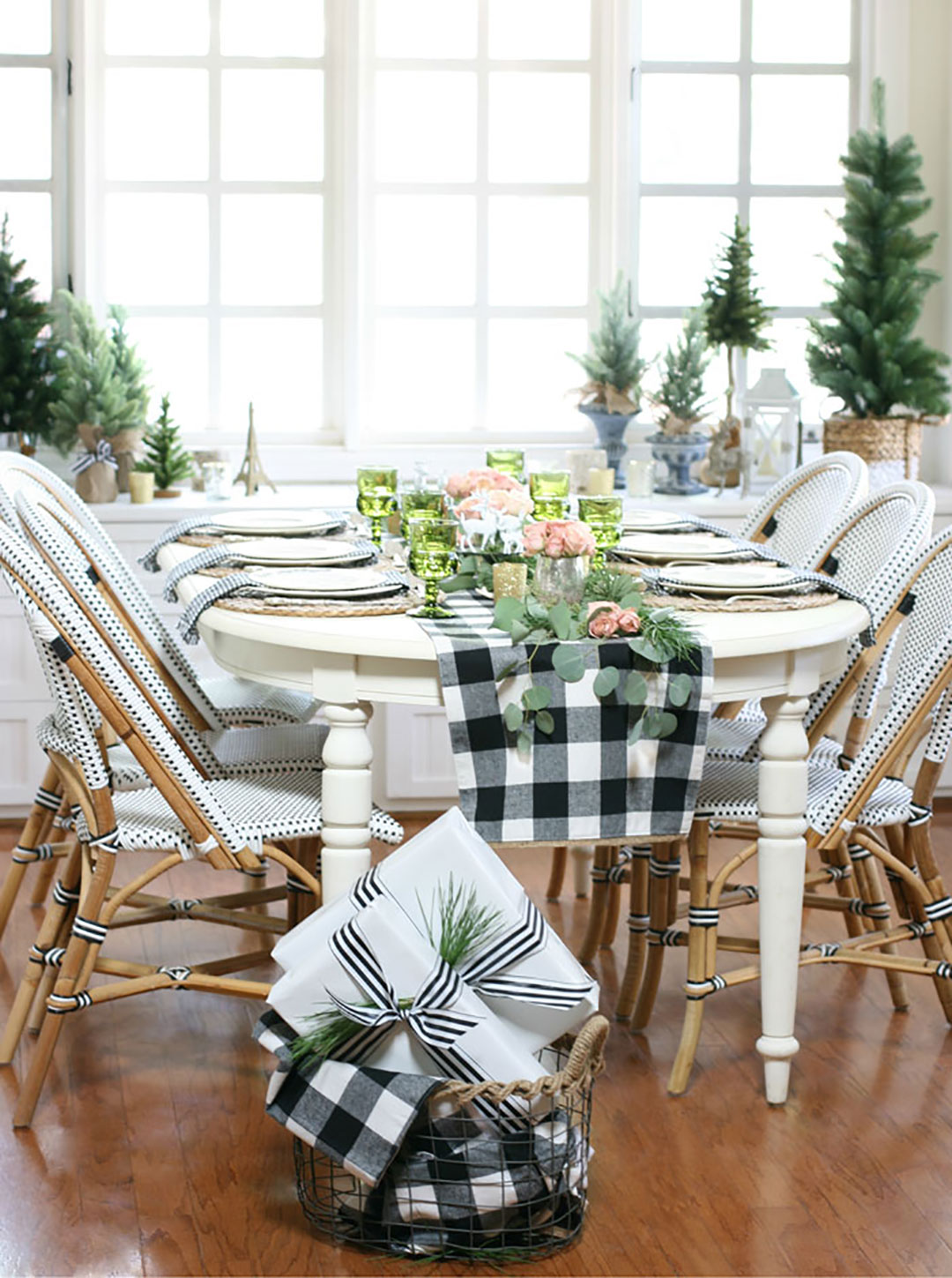 French inspired Christmas table decor.