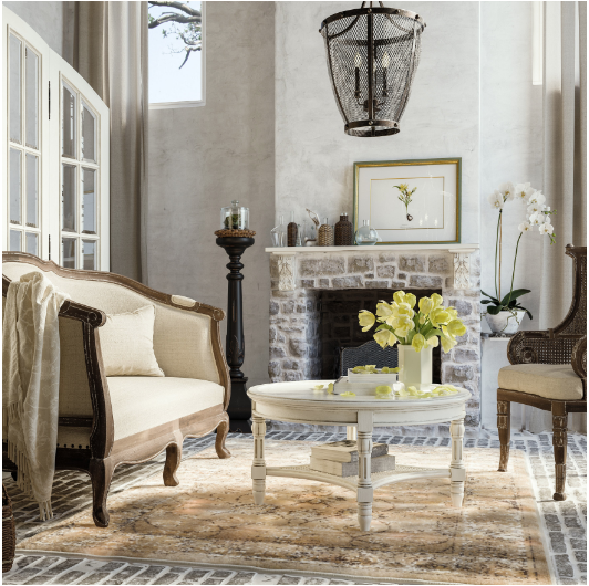 white gustavian coffee table