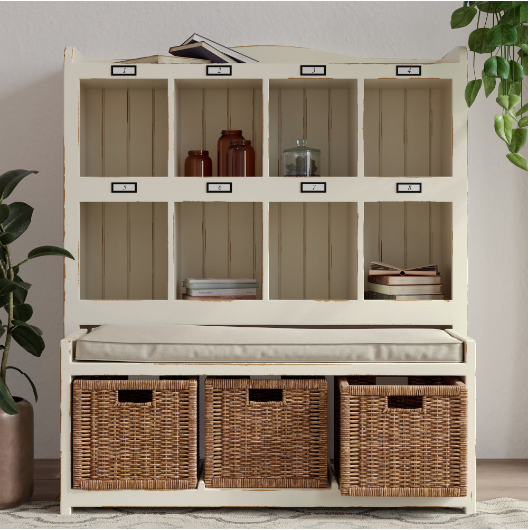 Vintage style organization cubby