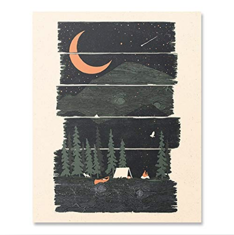 camping under the stars art print