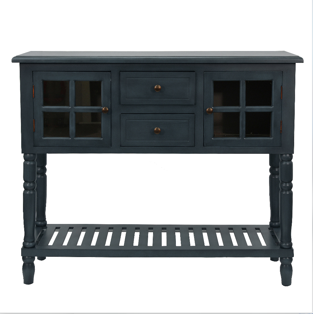 dark blue cottage console