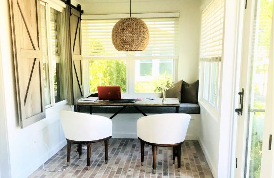 Office nook makeover in a historic bungalow.