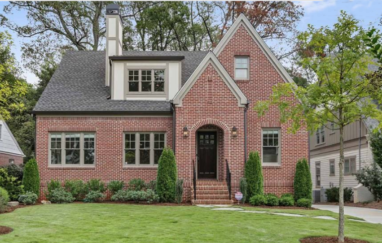 Brick Tudor cottage in Atlanta.