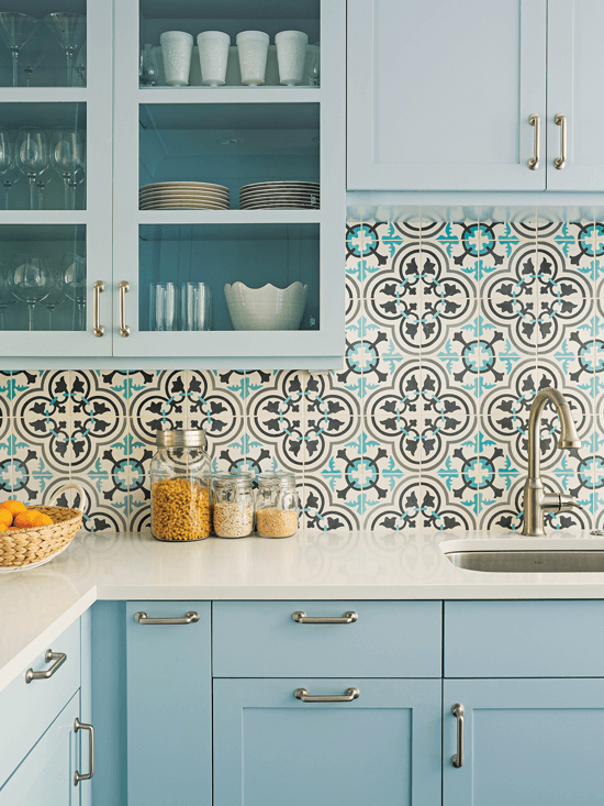 blue and gray moorish tile Granada tile echo collection