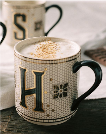 Monogramed Gold Single Initial Coffee Mug – Southern Touch Monograms