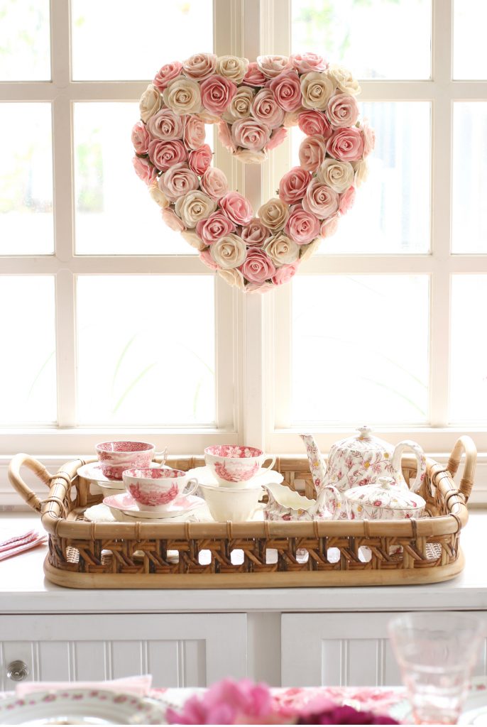 rose lemonade station for a galentines brunch