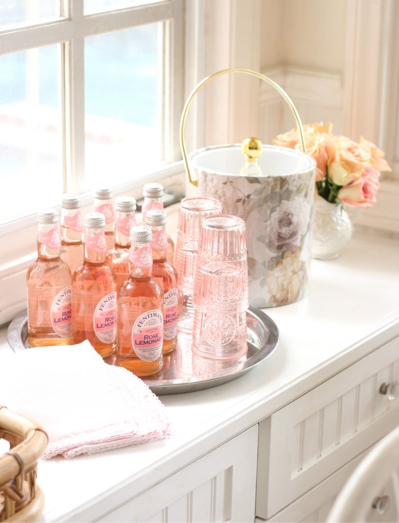 Pink lemonade bottles