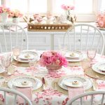 pink and red galentines tablescape