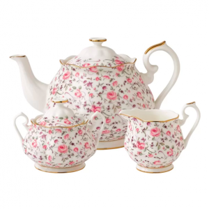 Valentine's Day Gift Royal Albert Confetti Rose Tea Set