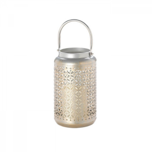 metallic outdoor lantern