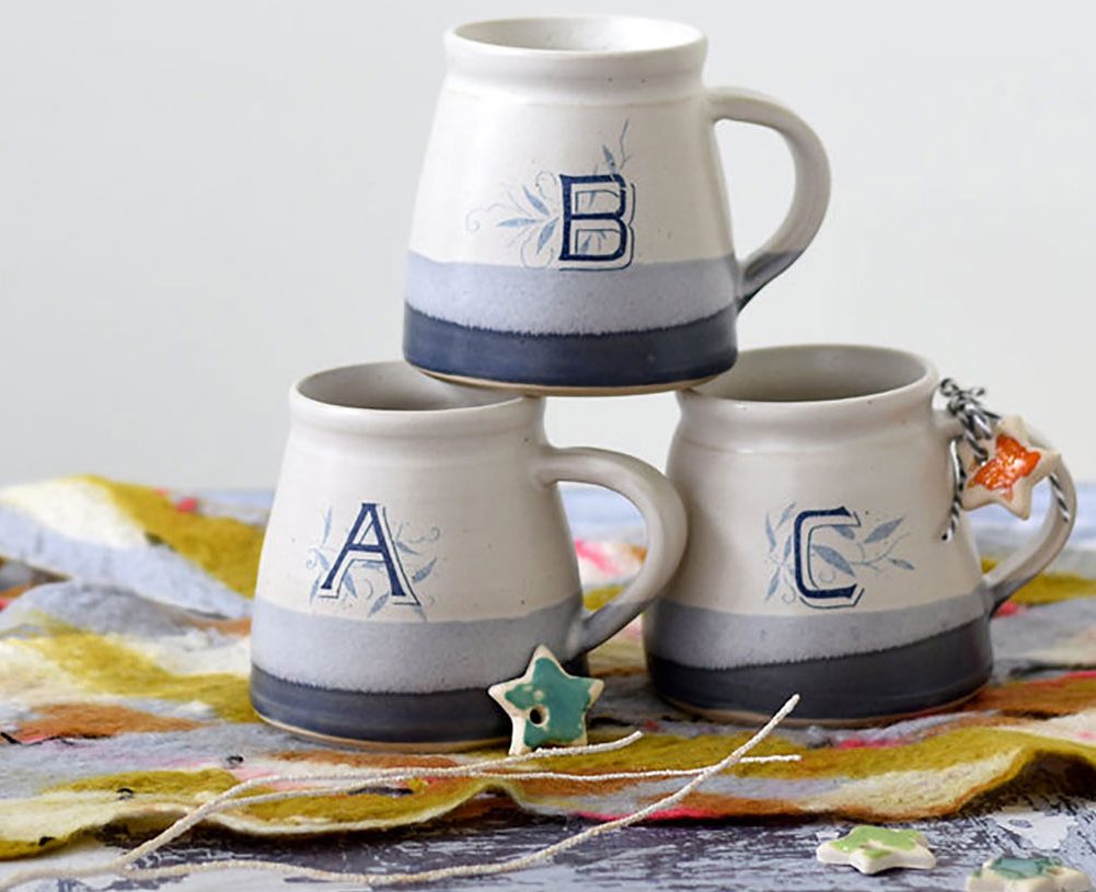 27 Monogram Mugs that are Perfect Gifts - Cottage style decor