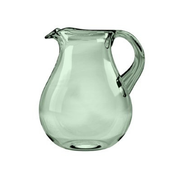 aqua colored glass pitcher