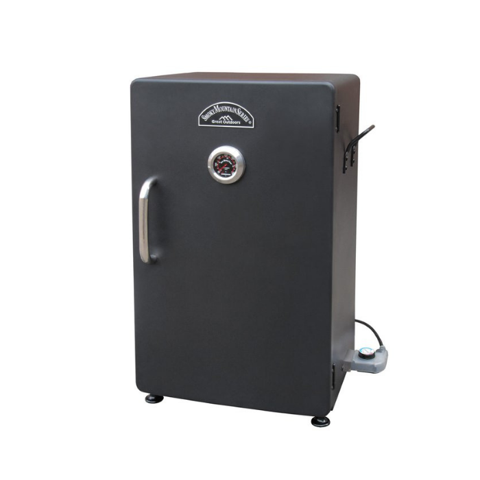 black outdoor meat smoker