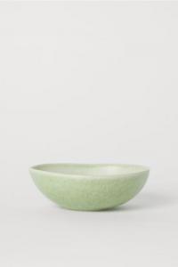 A light green stoneware bowl.