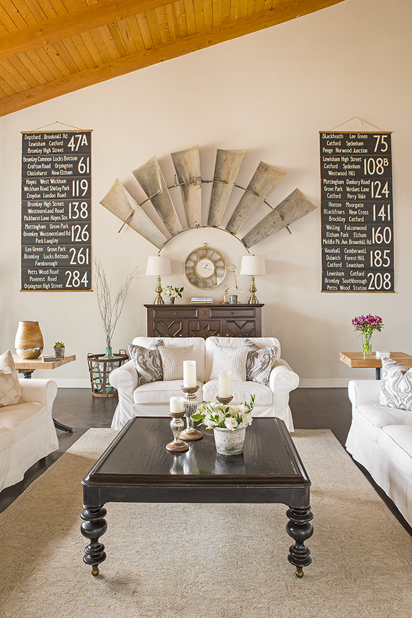 neutral farmhouse living room