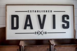 Handmade family name sign wall art.