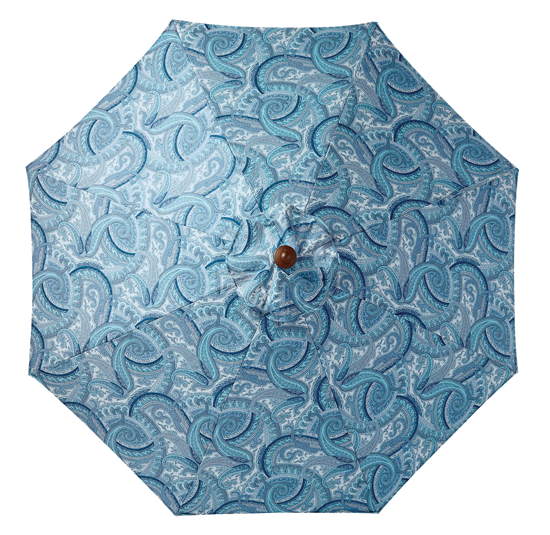 blue paisley patio umbrella